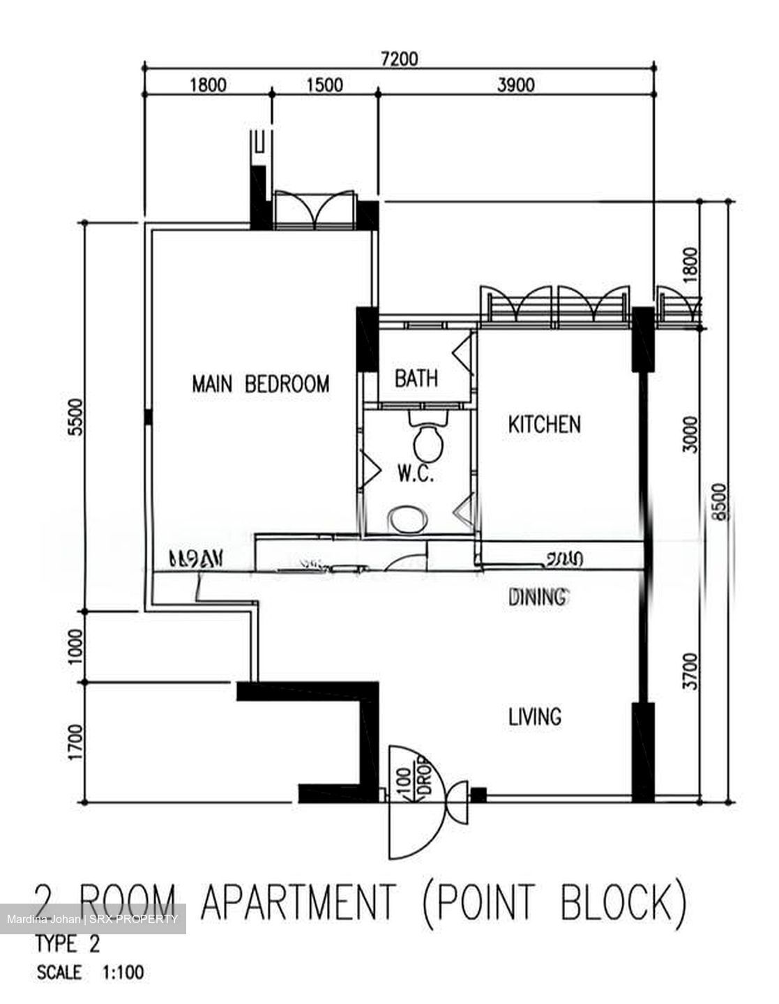 Blk 302B Anchorvale Court (Sengkang), HDB 2 Rooms #554807391